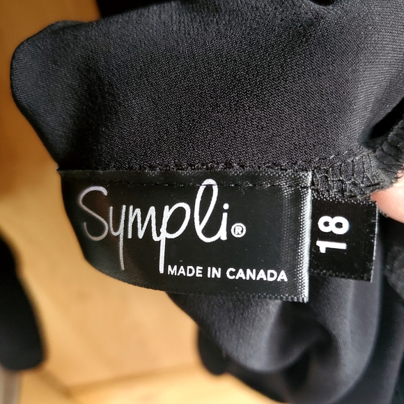 Sympli Black Round Neck Knit Tunic Top Size 18 - Picture 5 of 7